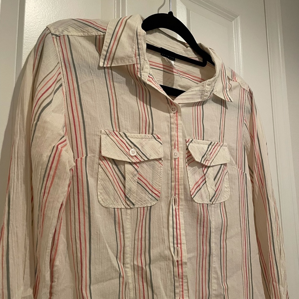 Patagonia long sleeve striped button up